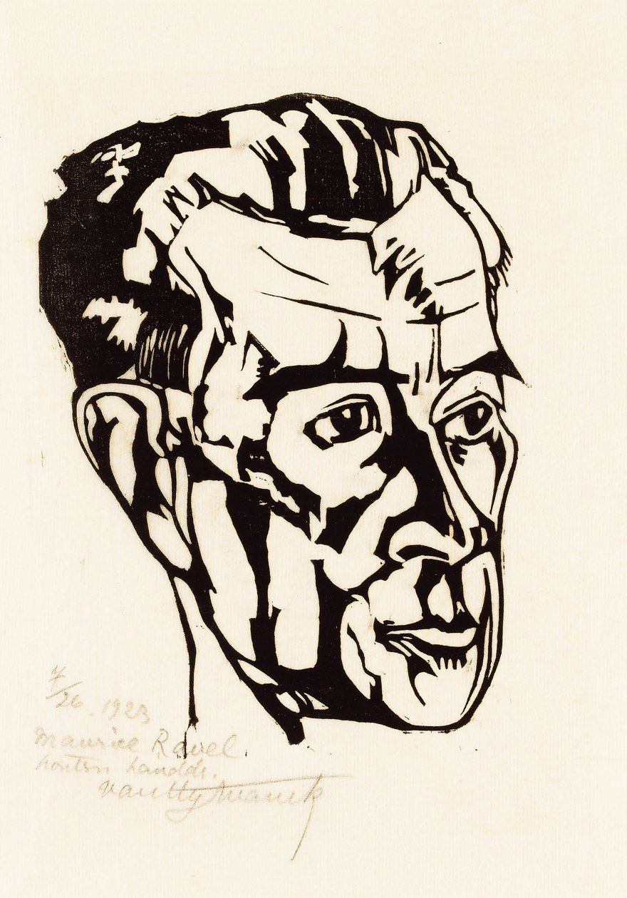 Porträt des Komponisten Maurice Ravel von Valentijn Edgar Van Uytvanck
