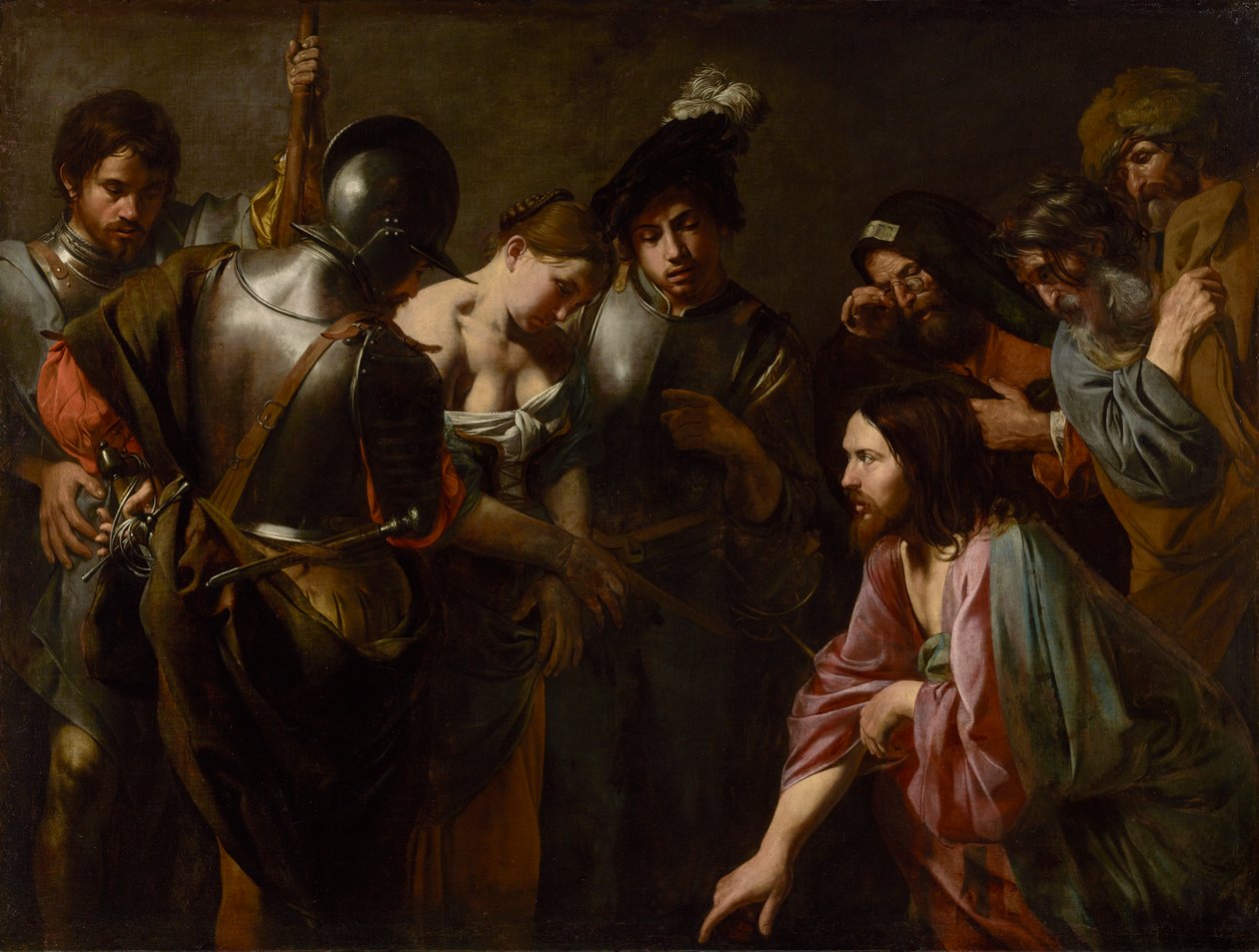 Christus und die Ehebrecherin, um 1620 von Valentin de Boulogne