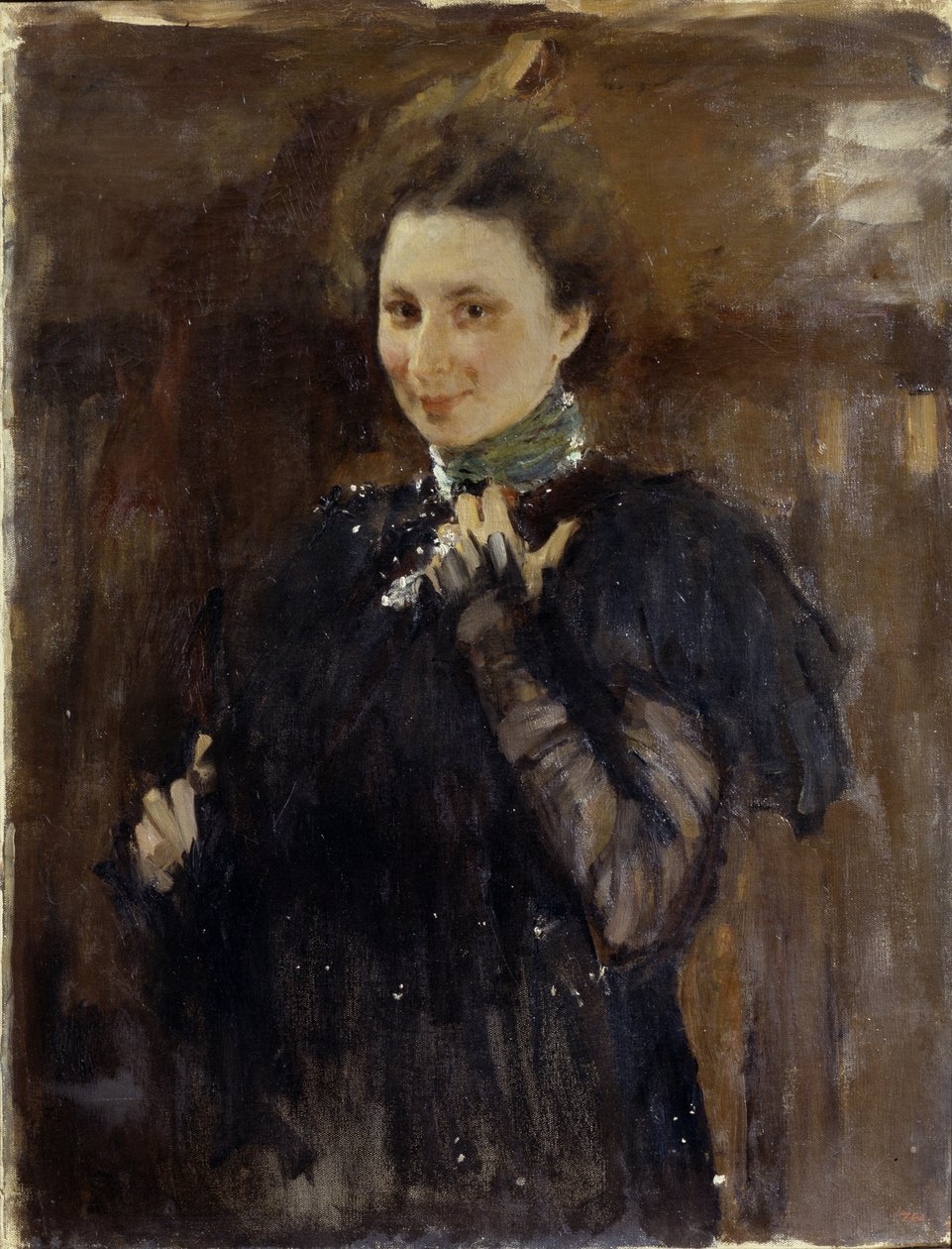 Porträt von Mara Oliv 1870-1963, 1895 von Valentin Aleksandrovich Serov