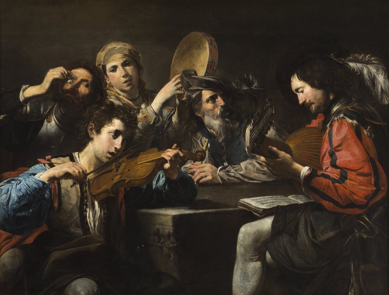 Eine musikalische Gesellschaft von Valentin de Boulogne