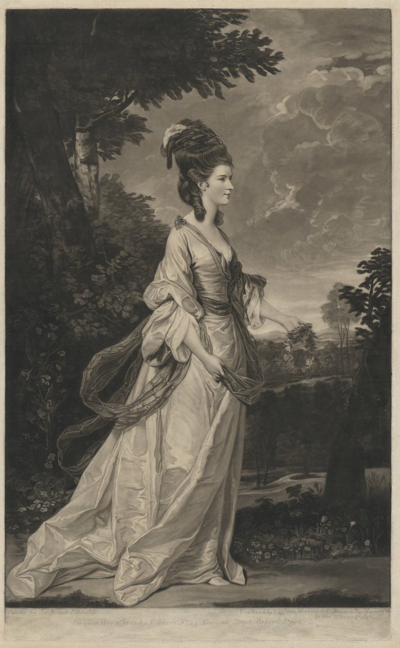Jane (Fleming), Gräfin von Harrington von Valentine Green after Sir Joshua Reynolds