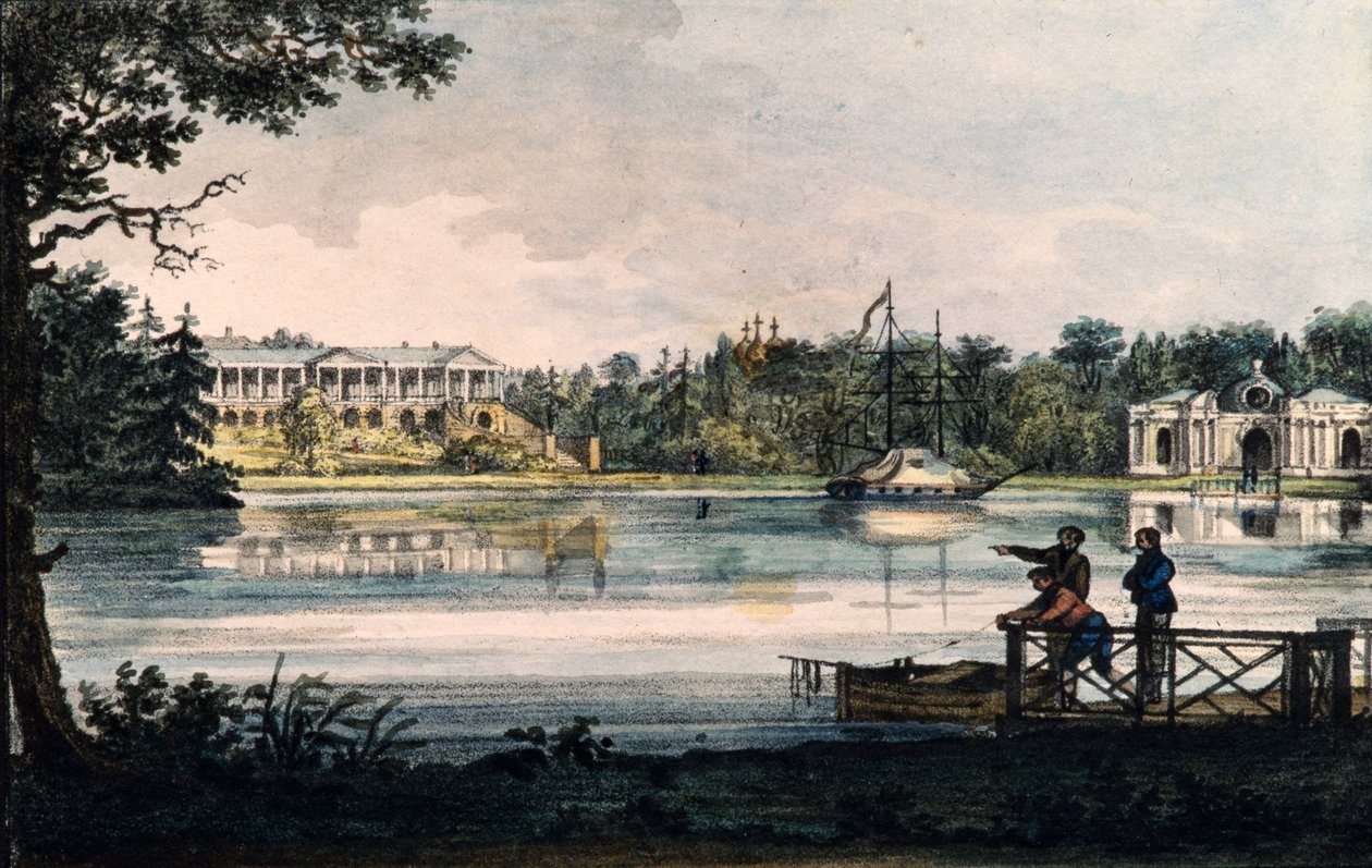 Cameron-Galerie im Katharinenpalast in Zarskoje Selo, um 1820 von Valerian Platonovich Langer