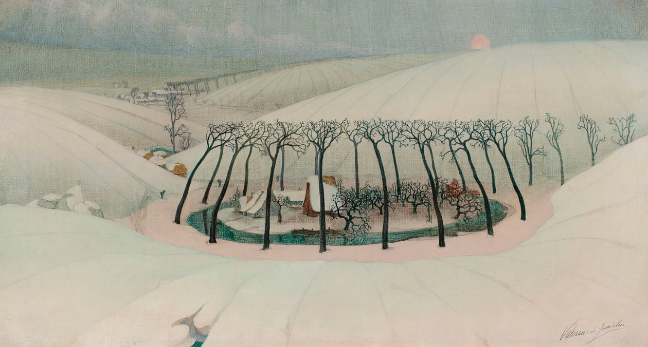 Ein Bauernhof im Tal, ca. 1916 von Valerius de Saedeleer