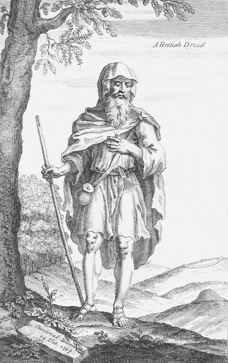 Ein britischer Druide von Stonehenge von William Stukeley von Van Der Gucht