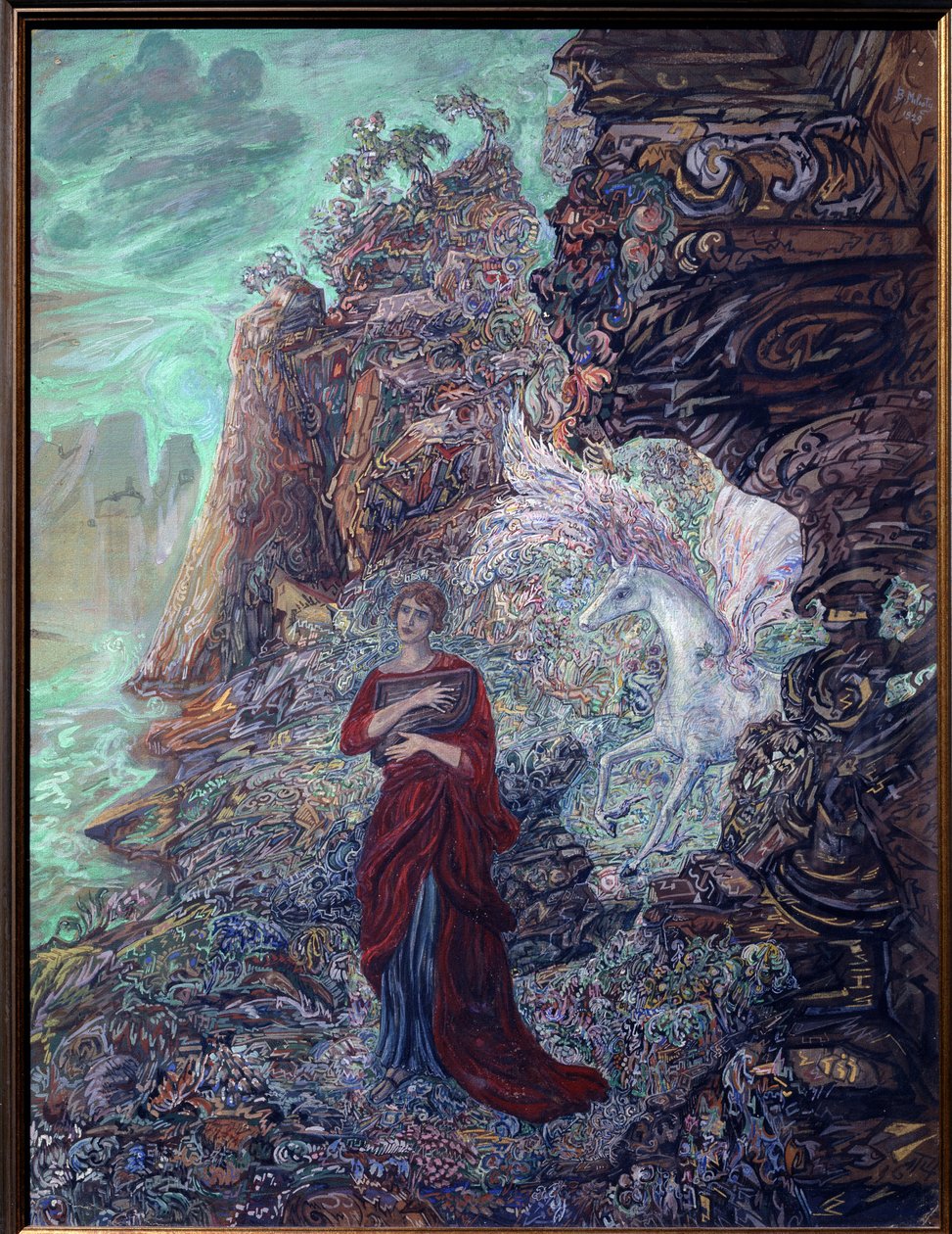 Sappho und Pegasus von Vasili Dmitrievich Millioti