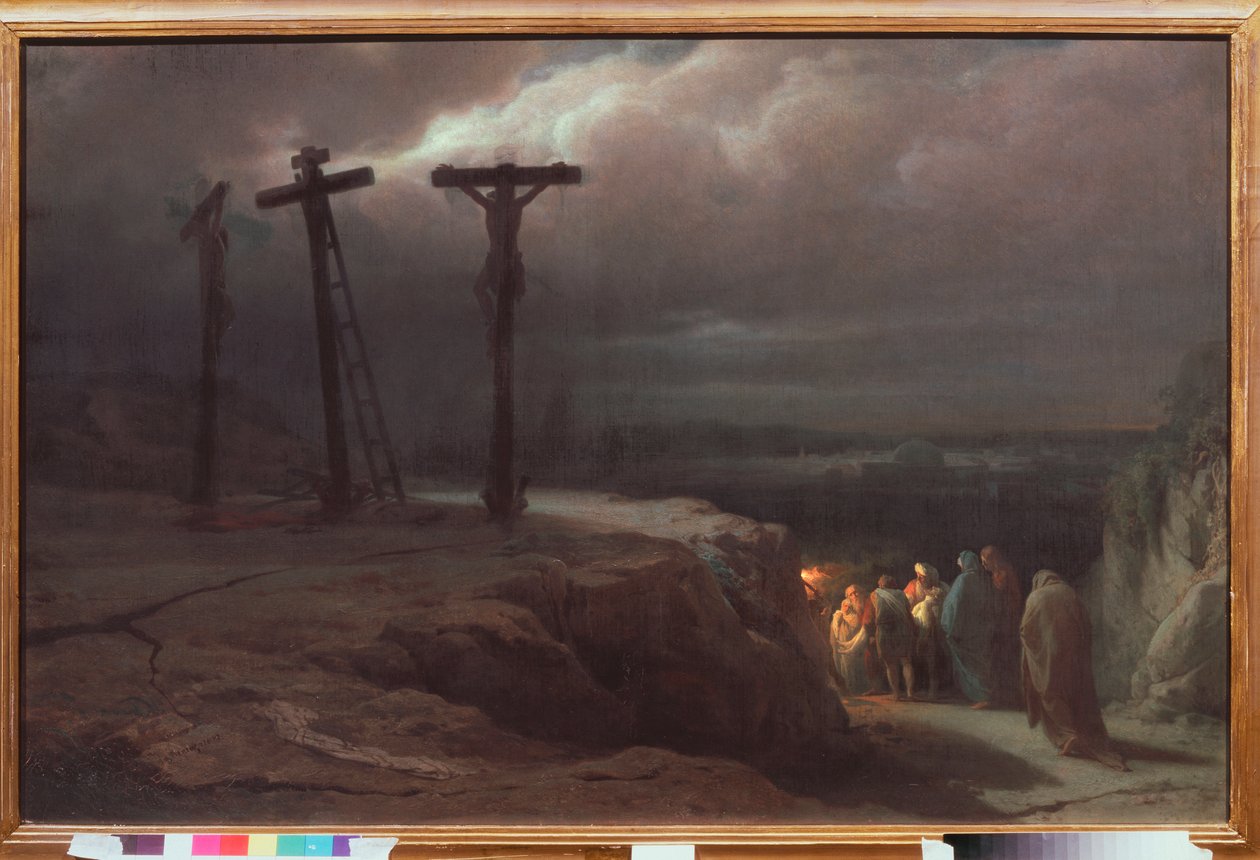 Die Nacht auf Golgatha - Gemälde von Vasili Petrovich Vereshchagin (Vassili Verechtchaguine) von Vasili Vasilievich Vereshchagin