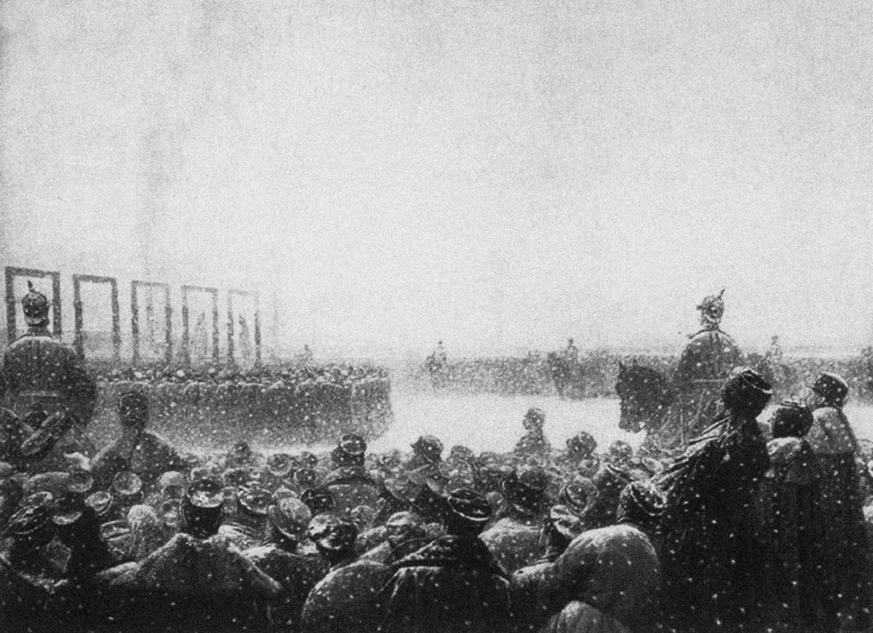 Die Hinrichtung der Terroristen in Russland, 1884-1885 von Vasili Vasilievich Vereshchagin