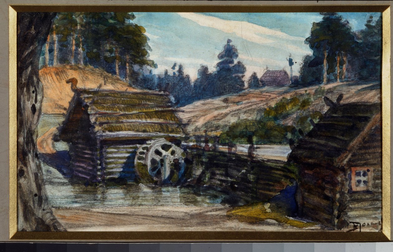 Bühnenbild für die Oper Rusalka von Alexandre Dargomyzhsky von Vasilij Dmitrievich Polenov