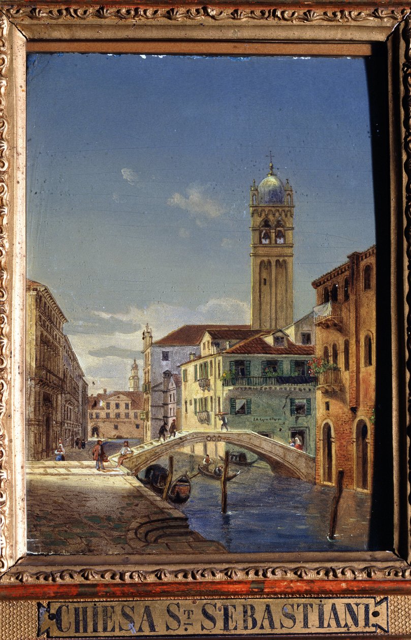Ansicht von Venedig: Die Kirche San Sebastiano von Victor Adam
