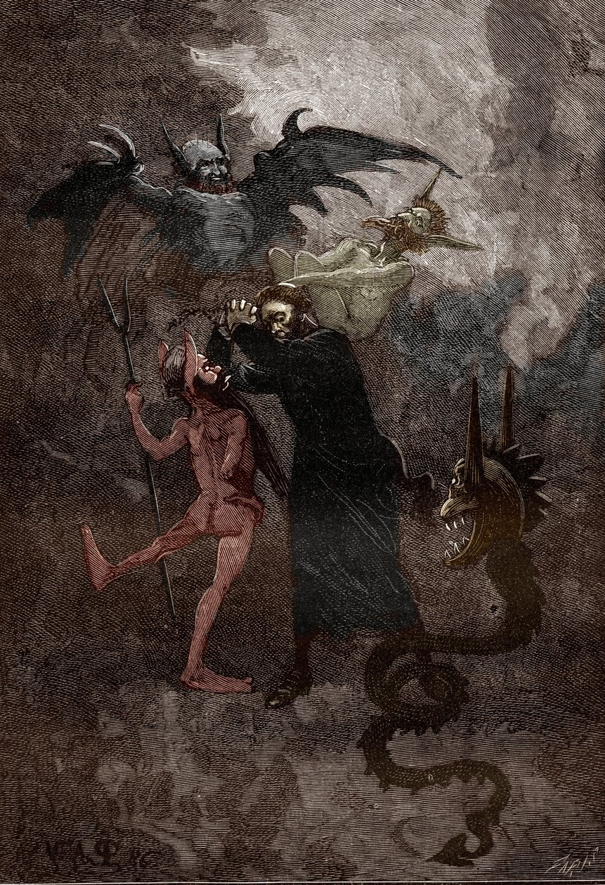 Der Fall der Besessenen von Loudun um 1630: Der Dämon Isaacarum wird von Jesuitenpriester Jean-Joseph Surin gejagt von Victor Armand Poirson