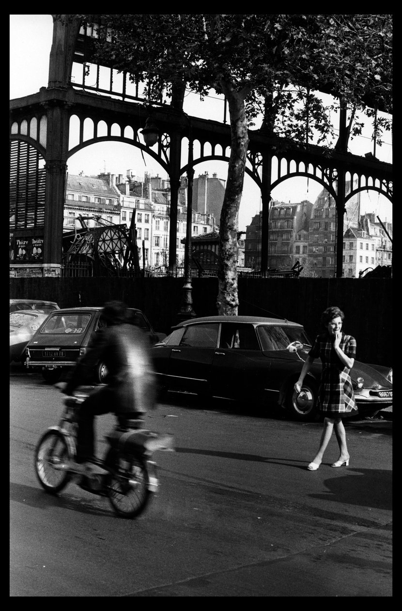 Abriss des Zentralmarktes in Paris, im August 1971 (s/w Foto) von Victor Baltard