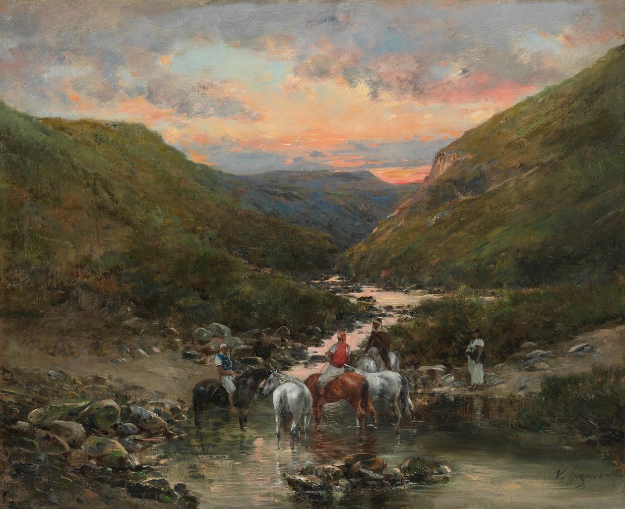 Schlucht bei Biskra, 1890-1900 von Victor Huguet