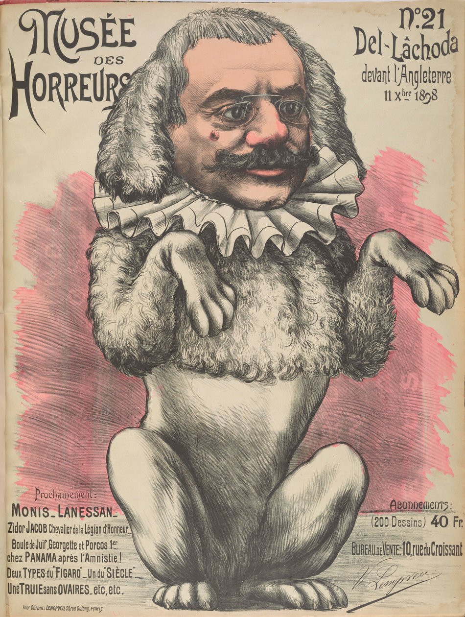 Musée des Horreurs Galerie der Schrecken: Théophile Delcassé, 1899 von Victor Lenepveu