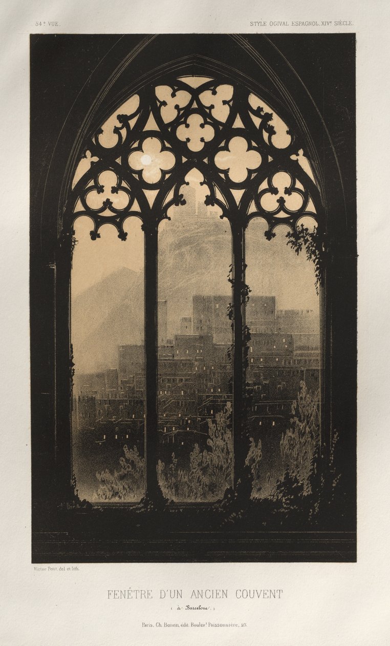 Fenster eines alten Klosters (in Barcelona) von Victor Petit