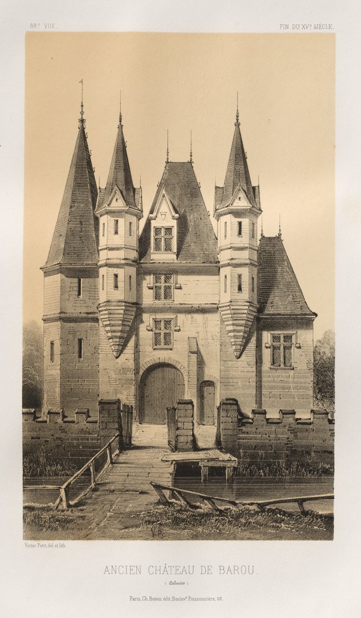 Altes Schloss von Barou (Calvados) von Victor Petit