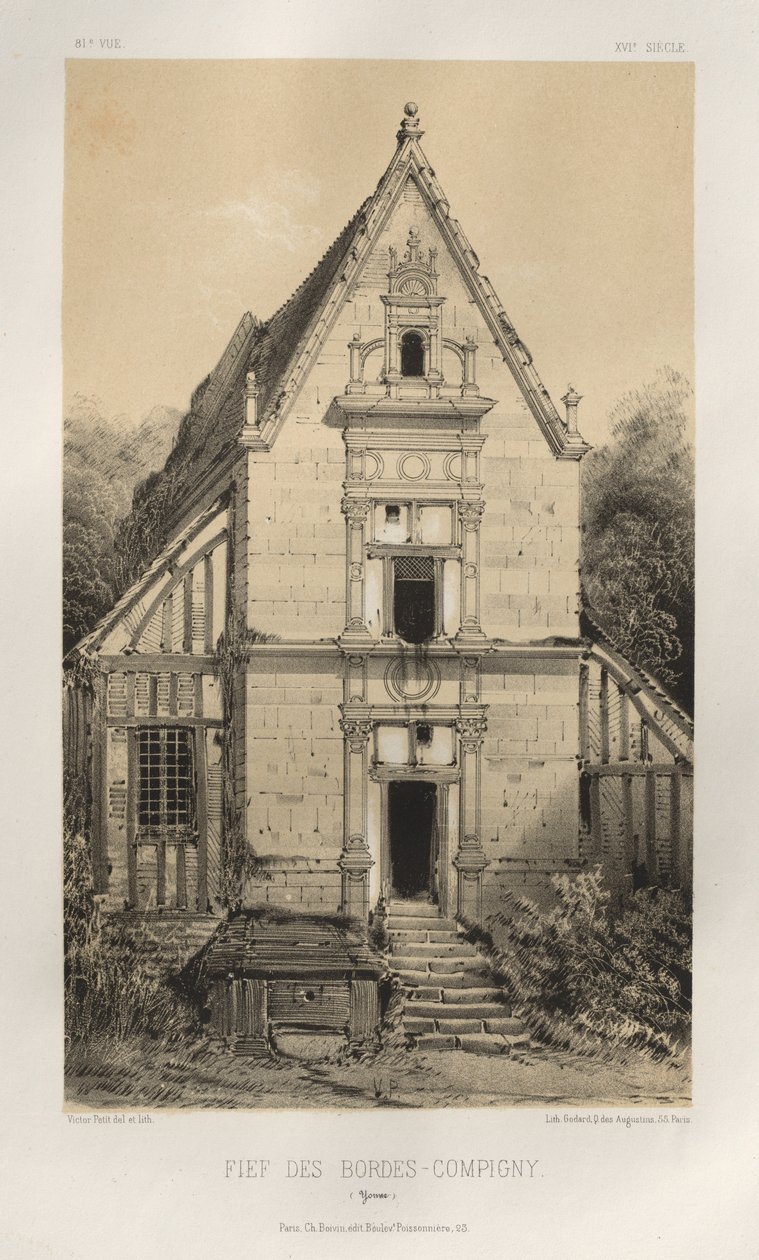 ...Pl. 81, FIEf Des Bordes-Compigny Yonne, 1860 von Victor Petit