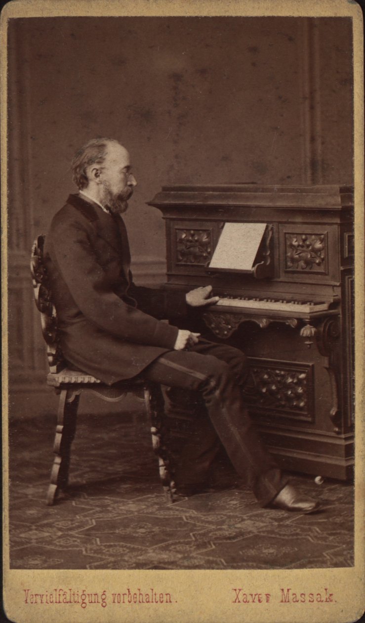 Porträt des Librettisten und Komponisten Franz Friedrich Richard Genée 1823-1895, ca. 1880-1885 von Vienna . Photo studio Xaver Massak