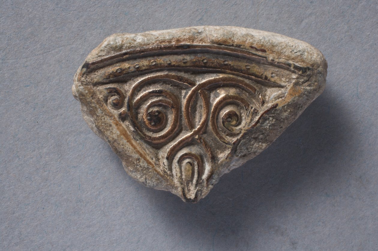 Gewicht mit eingelegter angelsächsischer Metallarbeit (Blei und vergoldete Bronze) von Viking