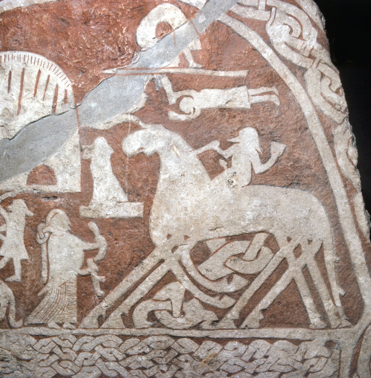 Wotan (Odin) auf seinem achtbeinigen Pferd Sleipnir - Wikinger-Runen von der Insel Gotland (Schweden) von Viking Viking
