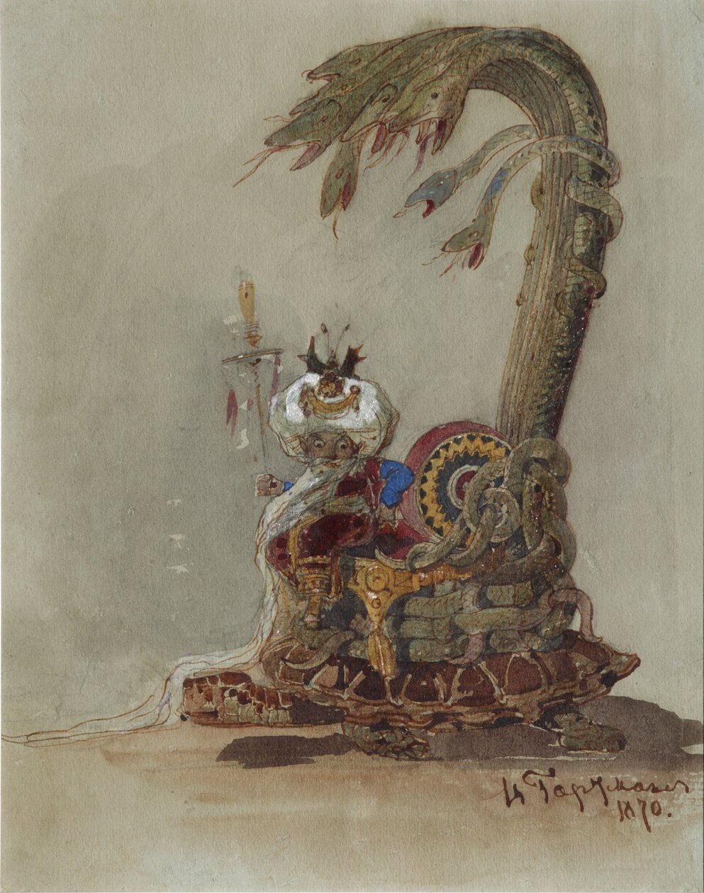 Bühnenbild für die Oper Ruslan und Ljudmila von M. Glinka von Viktor Alexandrovich Hartmann