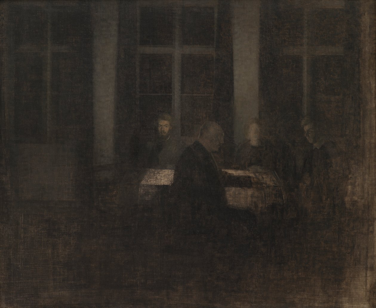 Abend im Wohnzimmer von Vilhelm Hammershøi