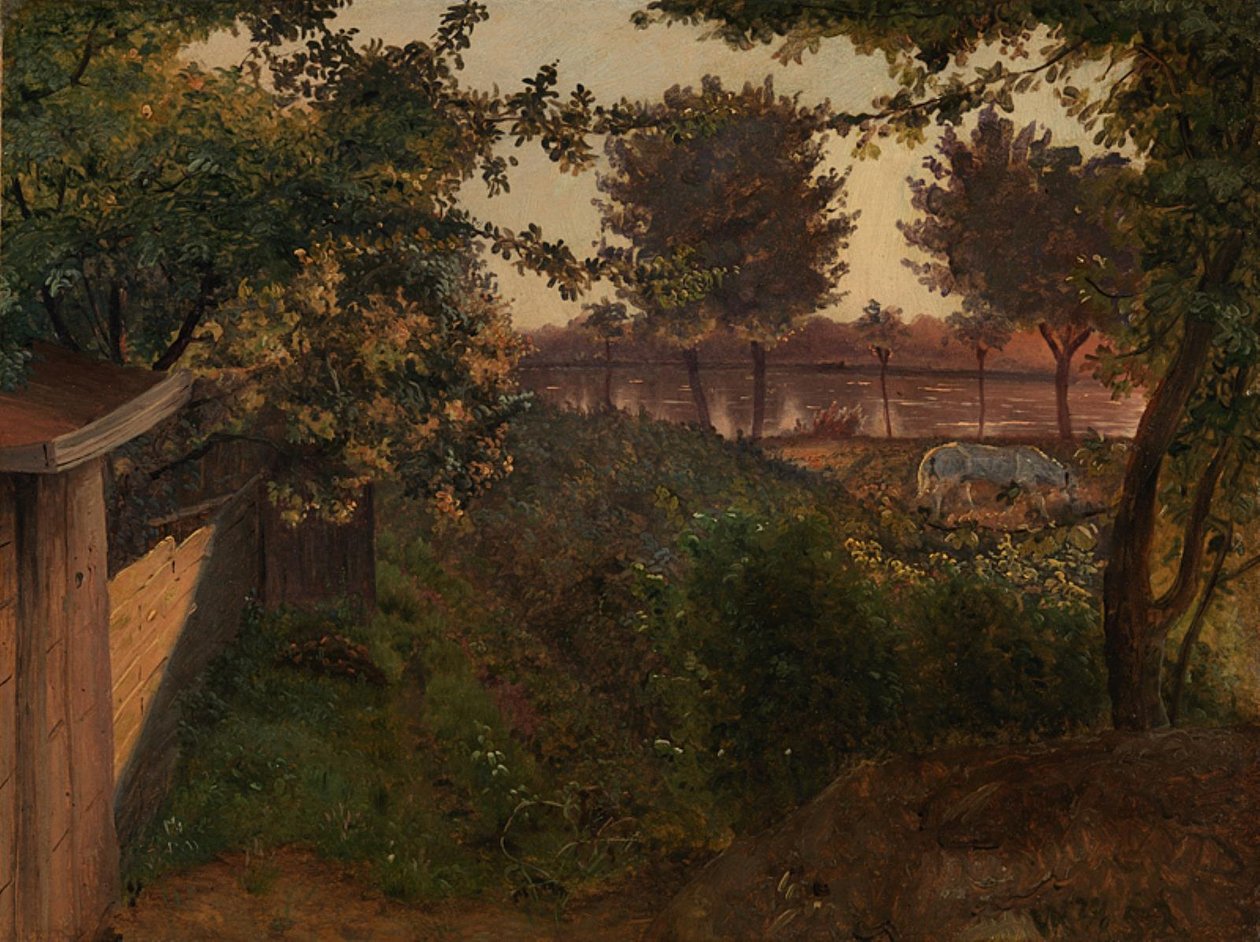 Hinter dem Garten des Künstlers an der Farimagsvej bei St. Jørgens Sø von Vilhelm Kyhn