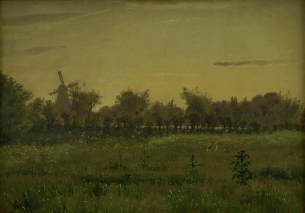 Die Wiese nahe dem Haus des Künstlers an der Farimagsvej außerhalb von Kopenhagen von Vilhelm Kyhn