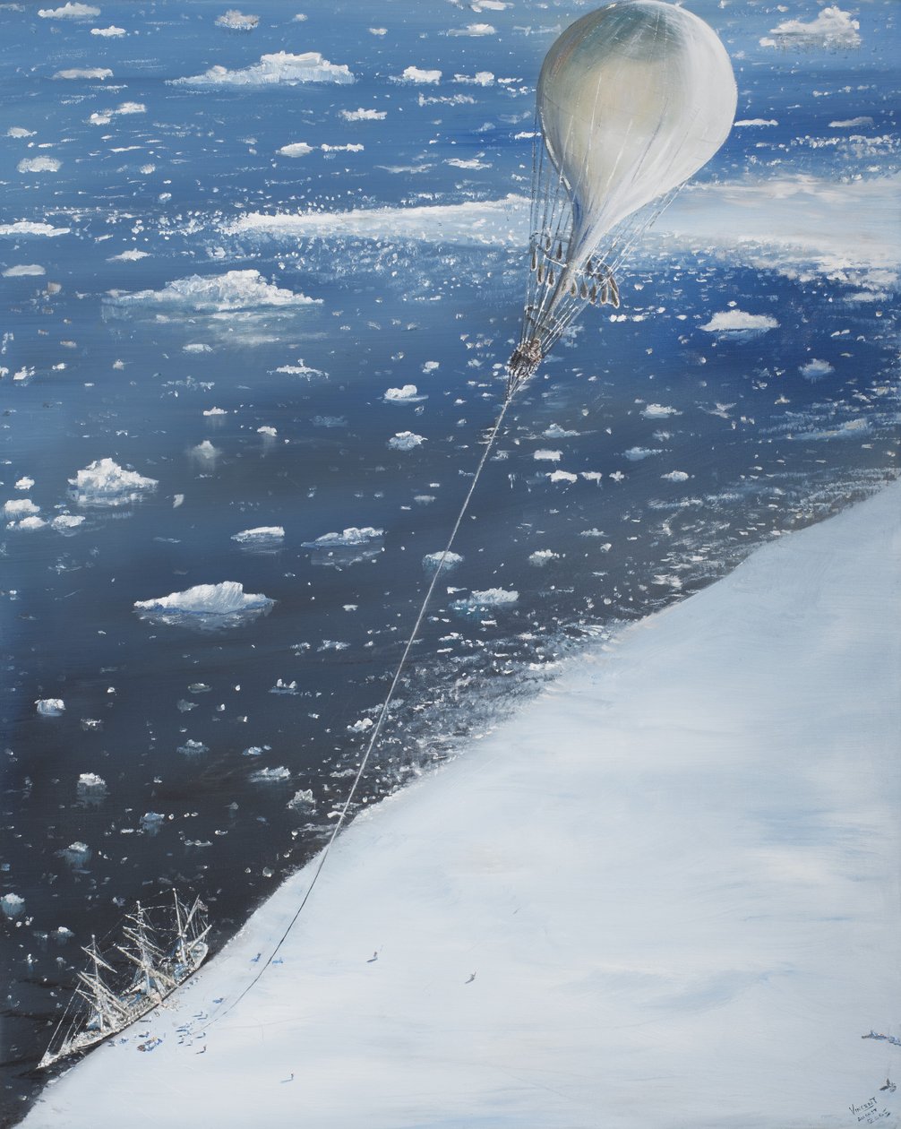 Antarktikas erster Aeronaut Kapitän Scott, 4. Februar 1902 von Vincent Alexander Booth