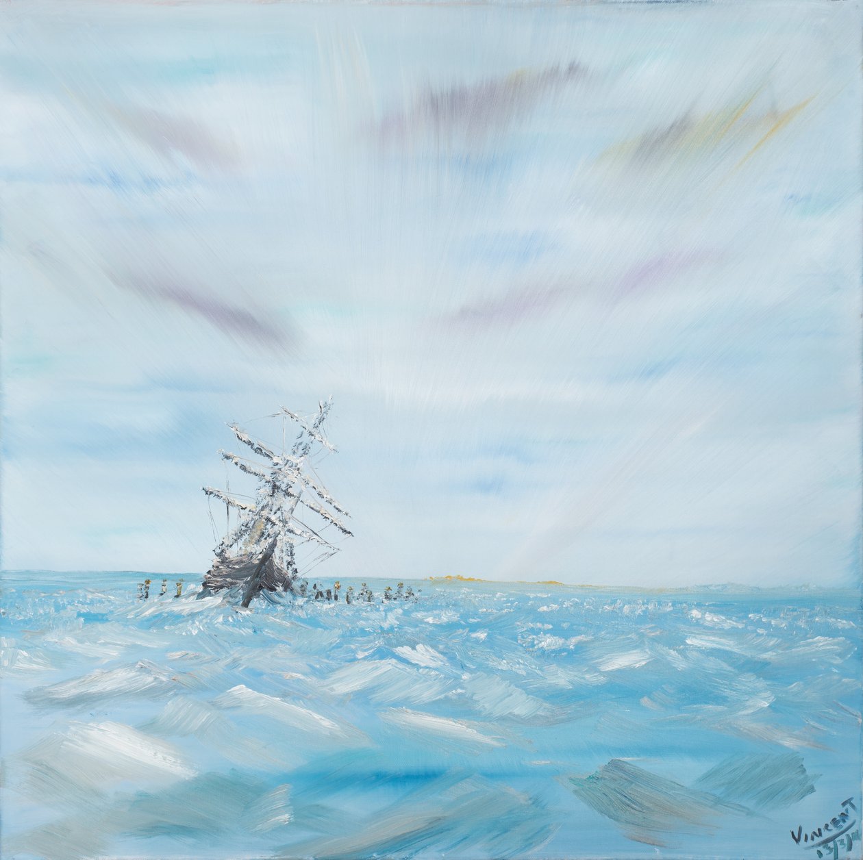 Endurance gefangen im antarktischen Eis, 2014 von Vincent Alexander Booth