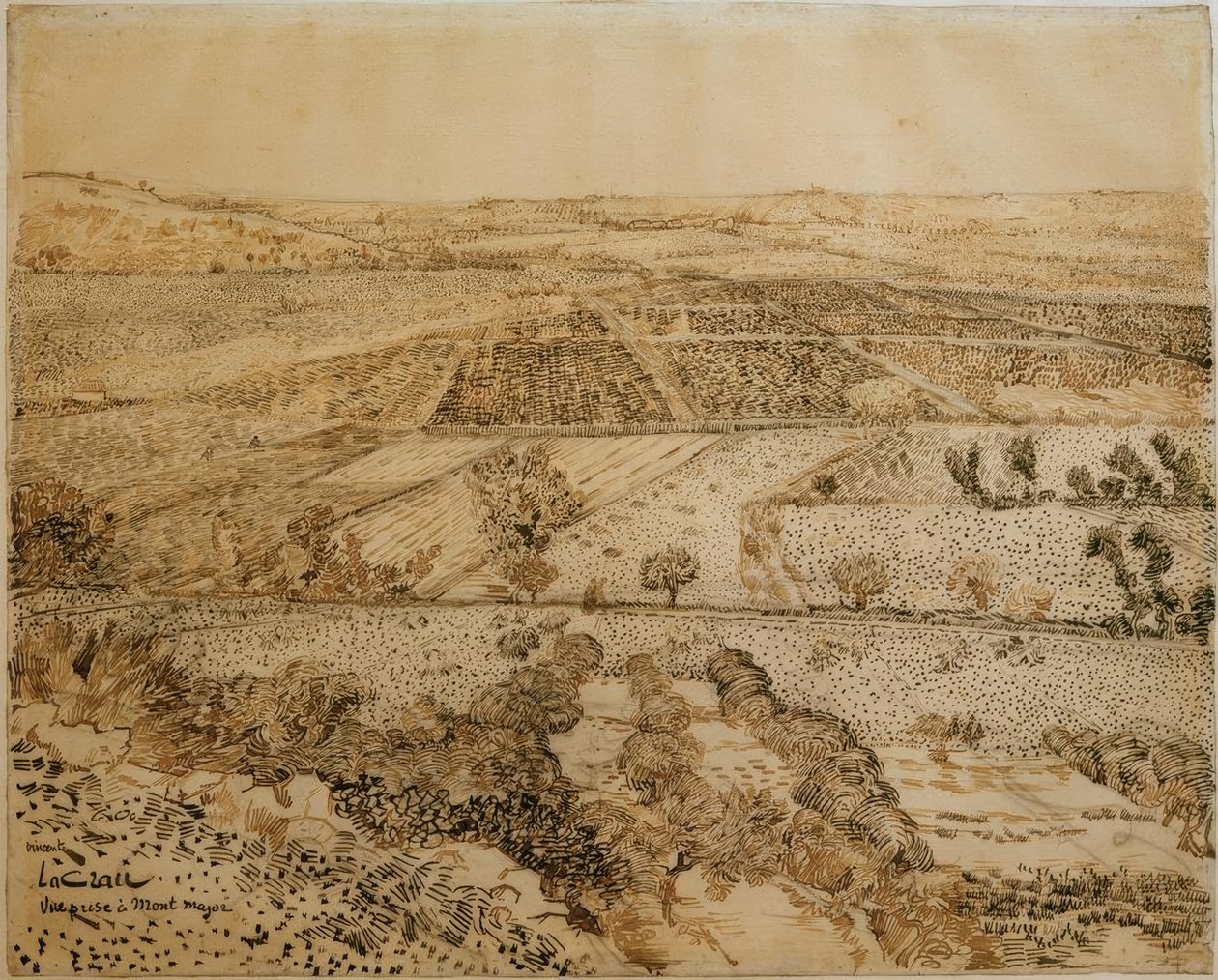 La Crau vom Montmajour aus gesehen von Vincent van Gogh