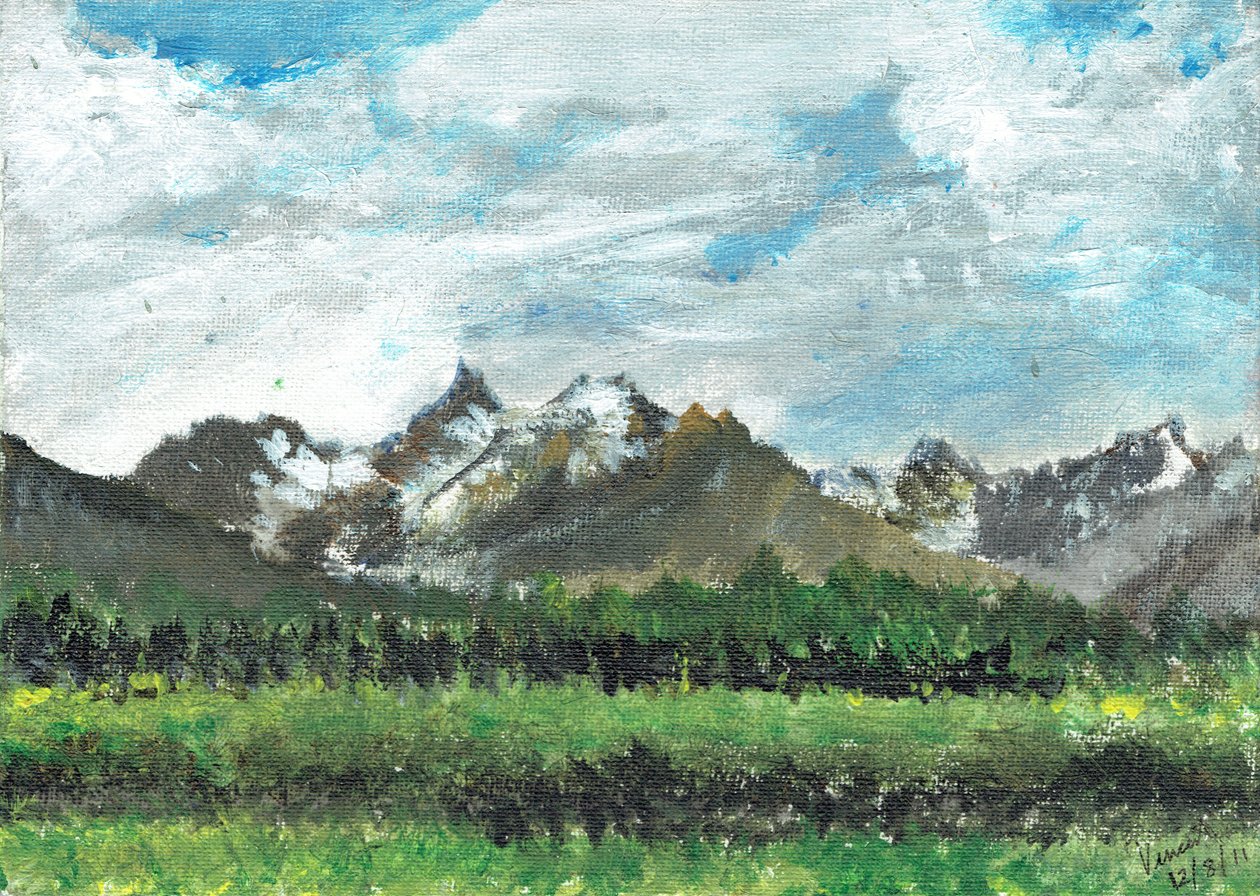 Hotelblick auf Crans von Vincent Alexander Booth