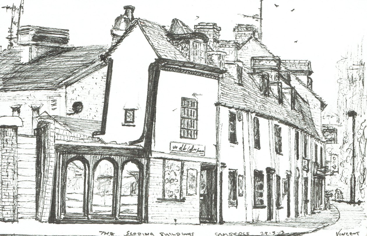 Schiefe Gebäude Cambridge, 2003 von Vincent Alexander Booth