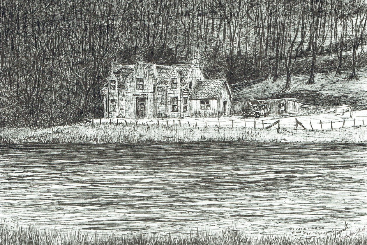Haus am Fluss Spey von Vincent Alexander Booth