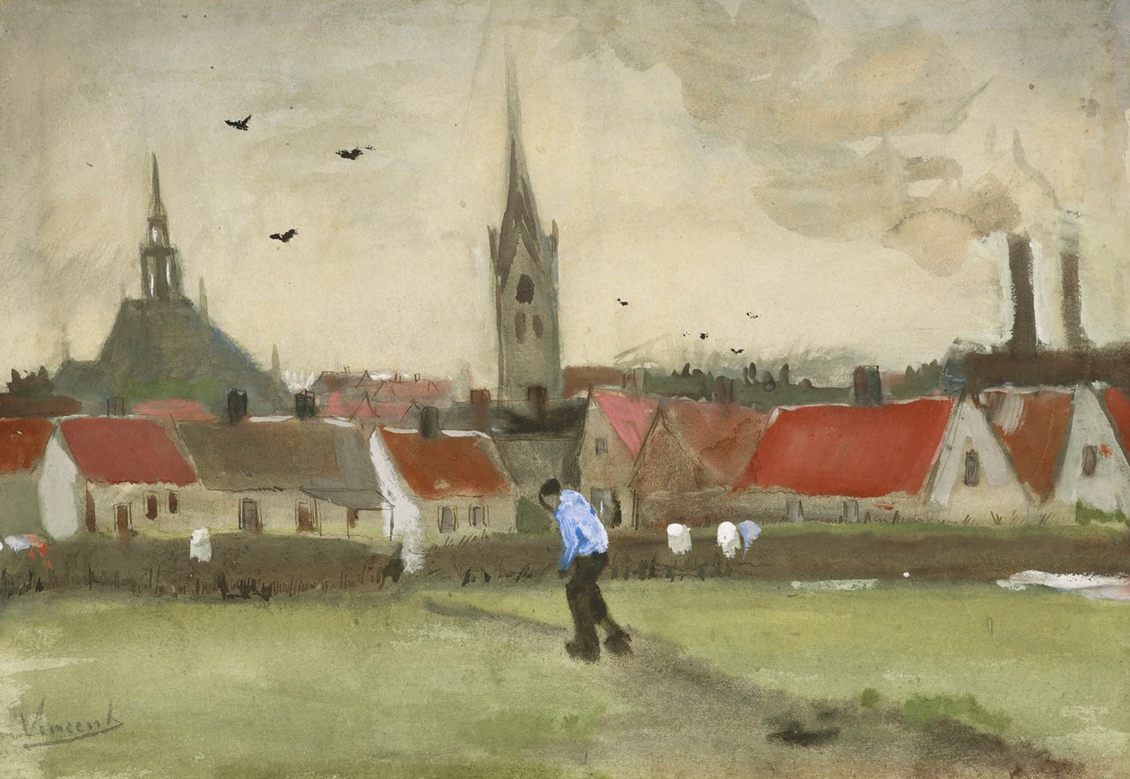 Ansicht von Den Haag mit Nieuwe Kerk, 1882 von Vincent van Gogh