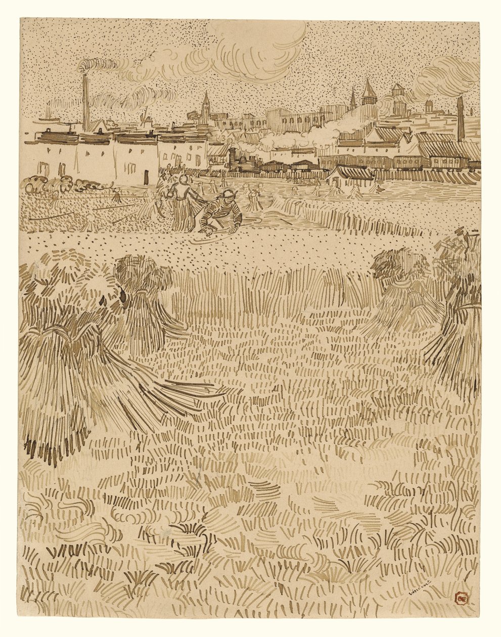 Arles: Blick von den Weizenfeldern von Vincent van Gogh