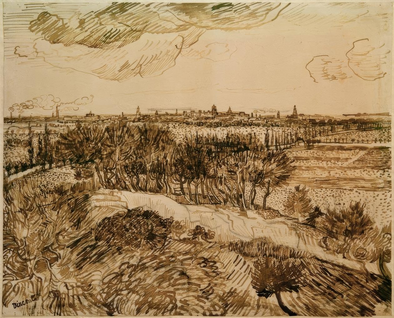 Blick auf Arles vom Montmajour aus von Vincent van Gogh