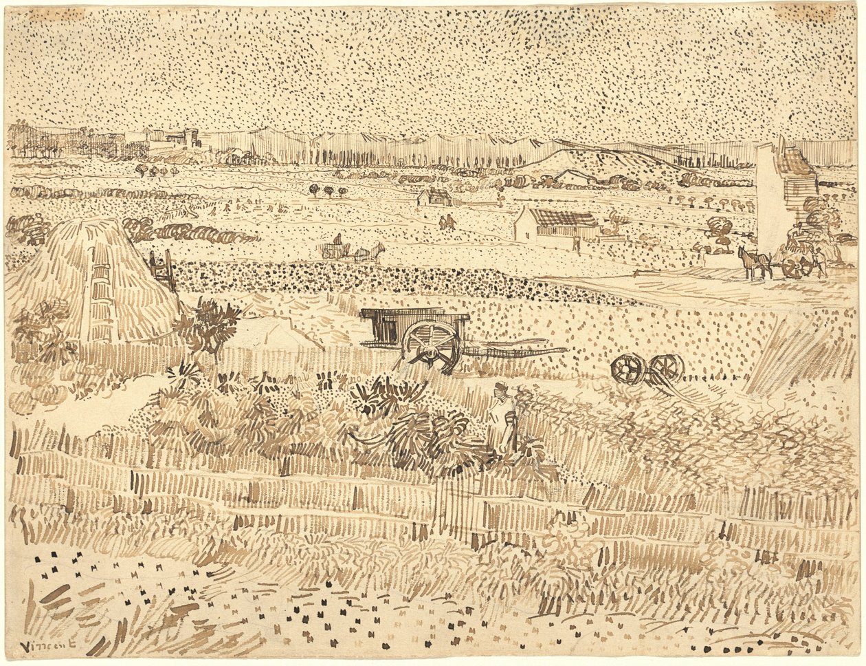 Ernte - Die Ebene von La Crau von Vincent van Gogh