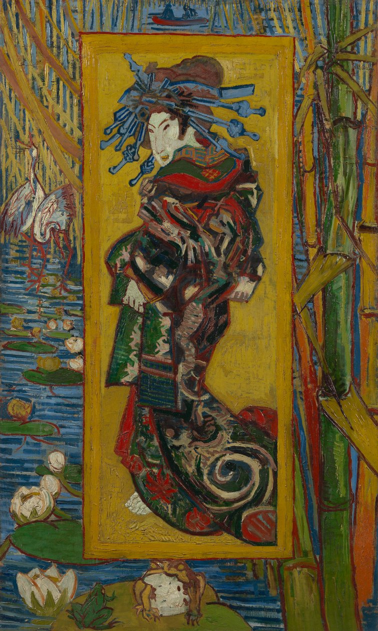 Japonaiserie: Kurtisane oder Oiran (nach Kesai Eisen), Paris von Vincent van Gogh