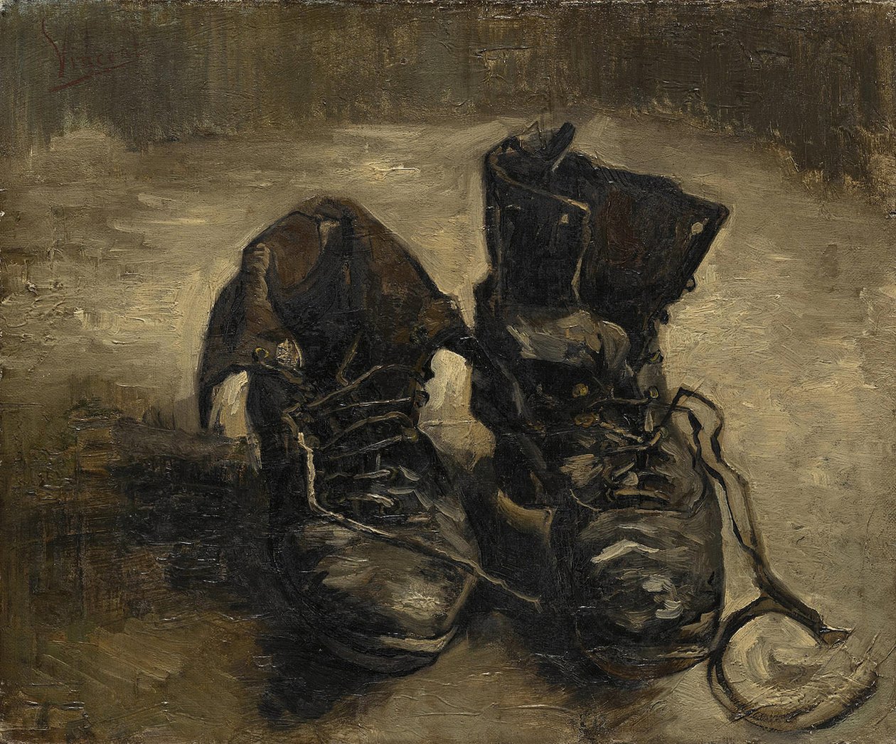 Die schwarzen Stiefel oder Die alten Schuhe von Vincent van Gogh