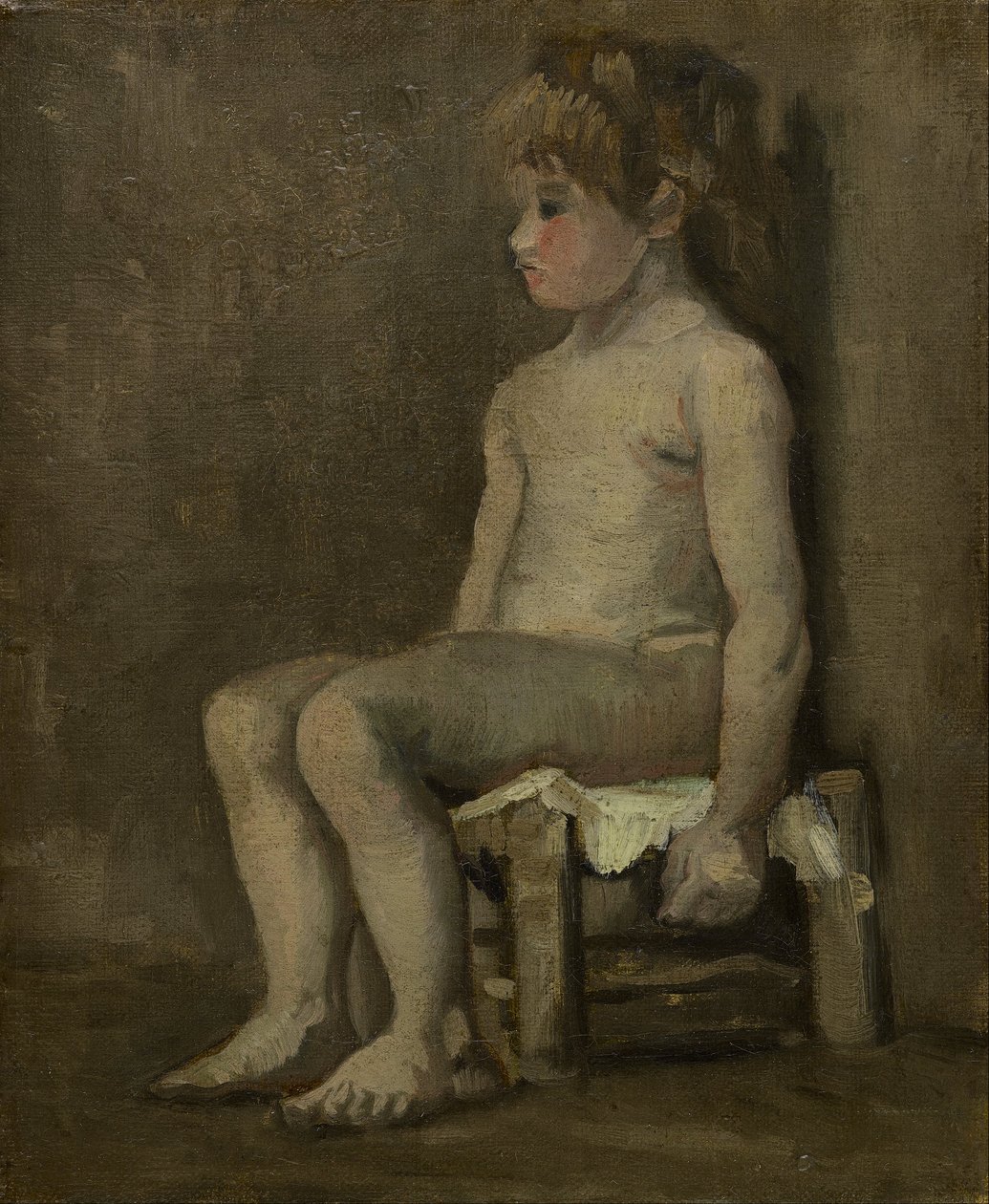 Sitzendes nacktes Mädchen von Vincent van Gogh