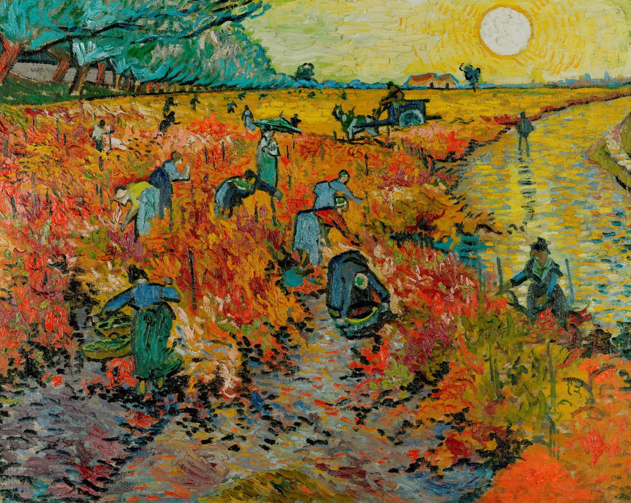 Der Rote Weinberg Bei Arles