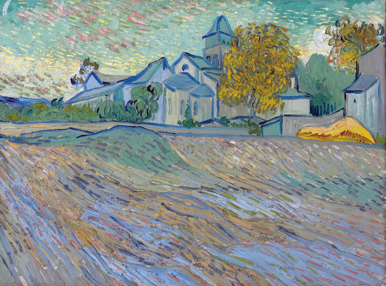 Ansicht des Asyls und der Kapelle von Saint-Remy von Vincent van Gogh