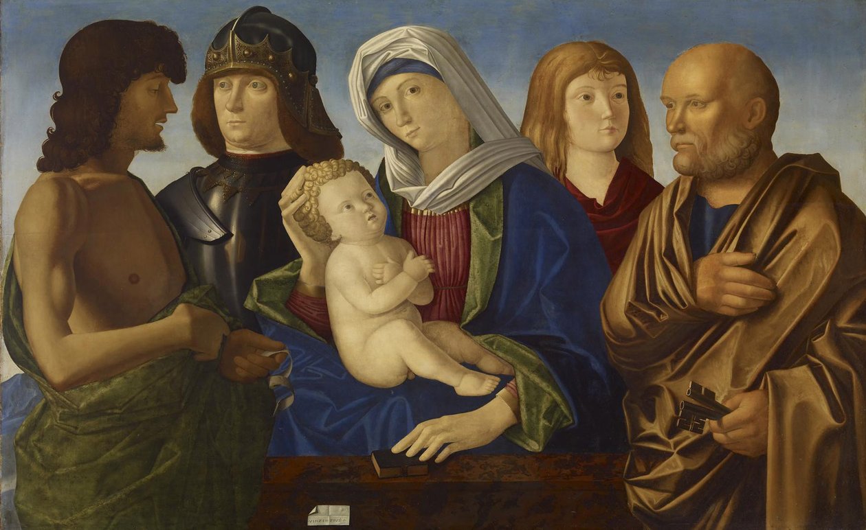 Madonna mit Kind und vier Heiligen, ca. 1500 von Vincenzo di Biagio Catena
