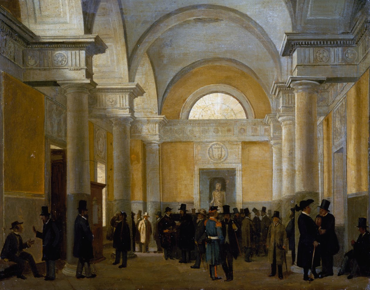 Innenansicht des Palazzo San Giacomo in Neapel von Vincenzo Abbati