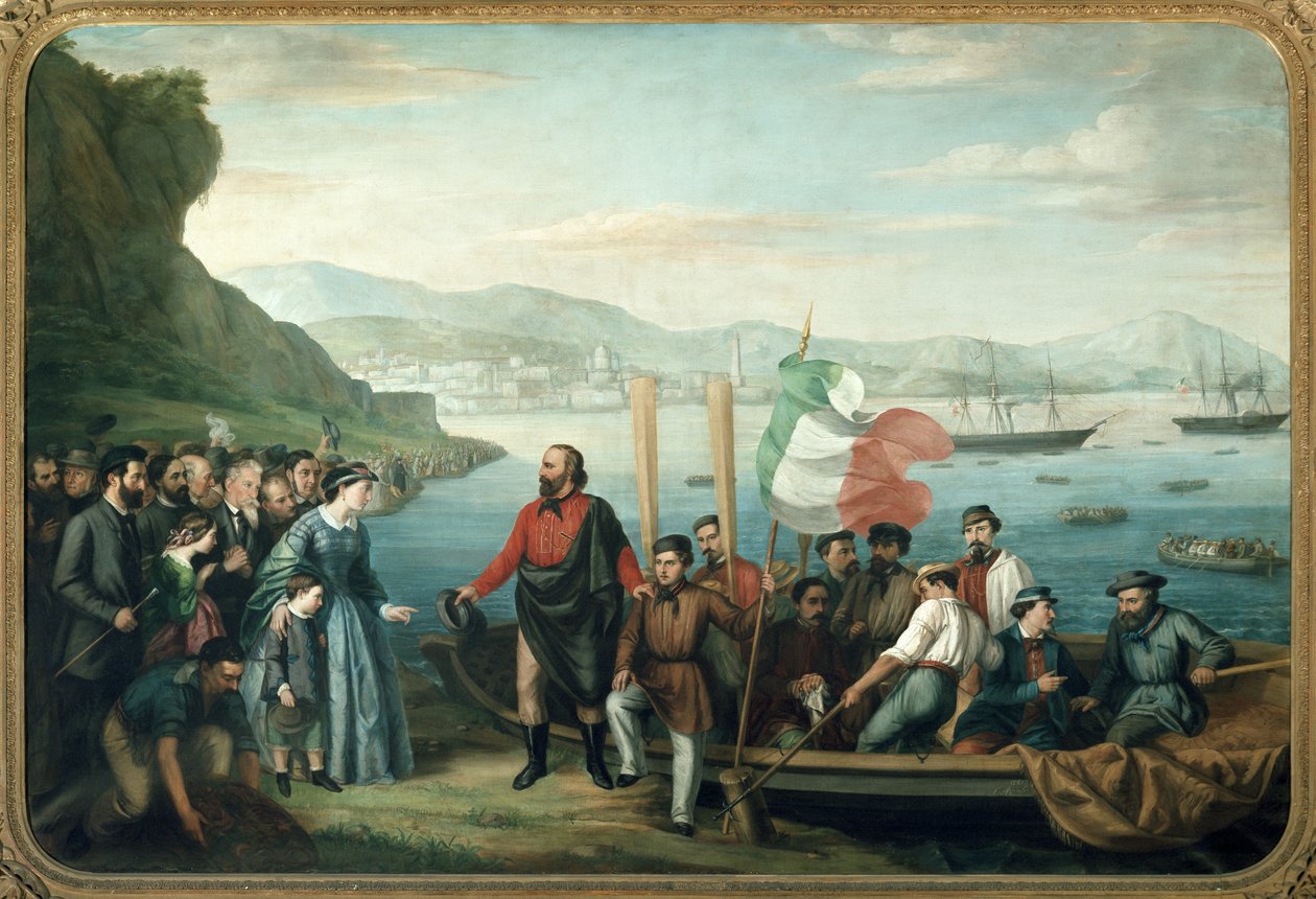 Giuseppe Garibaldi verlässt Quarto für die Expedition der Tausend von Vincenzo Azzola