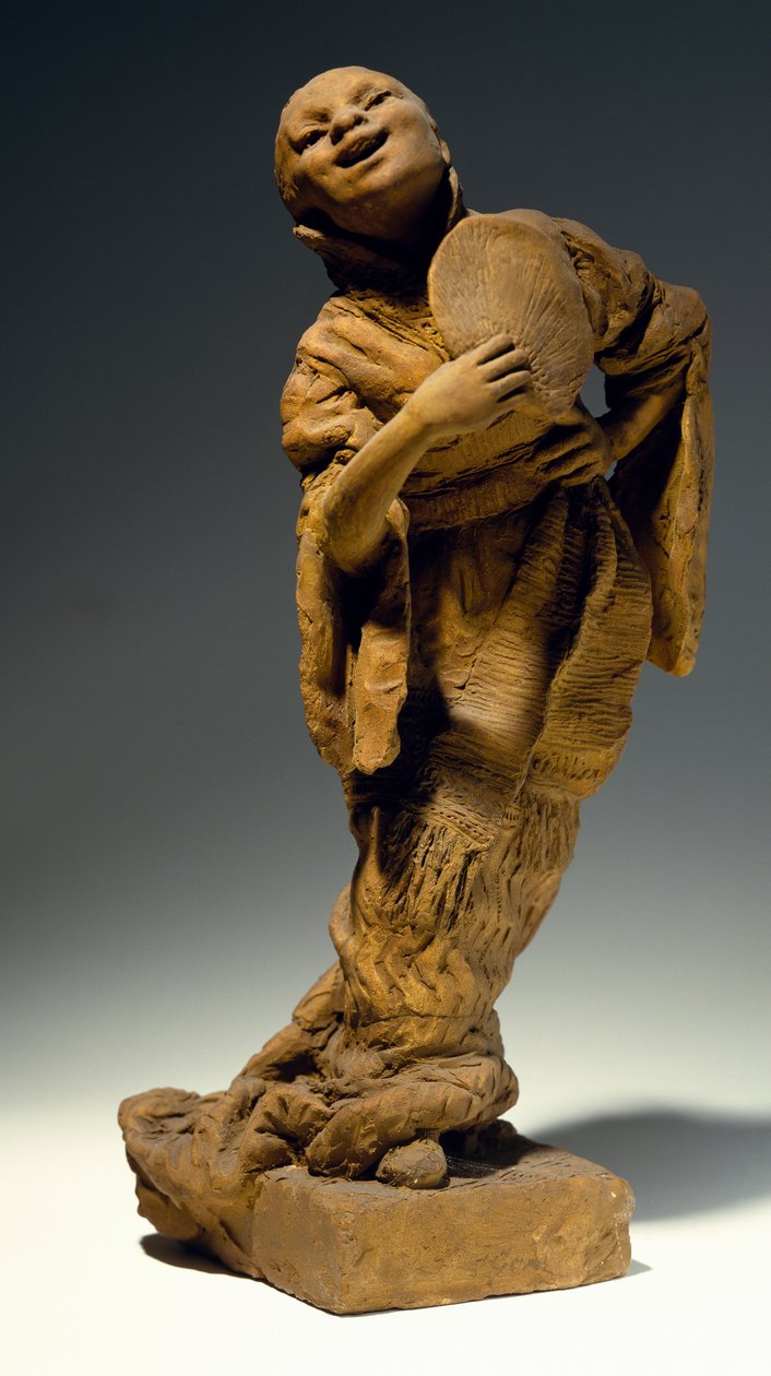 Sänger, von Vincenzo Gemito, Terrakotta-Statue, Italien von Vincenzo Gemito