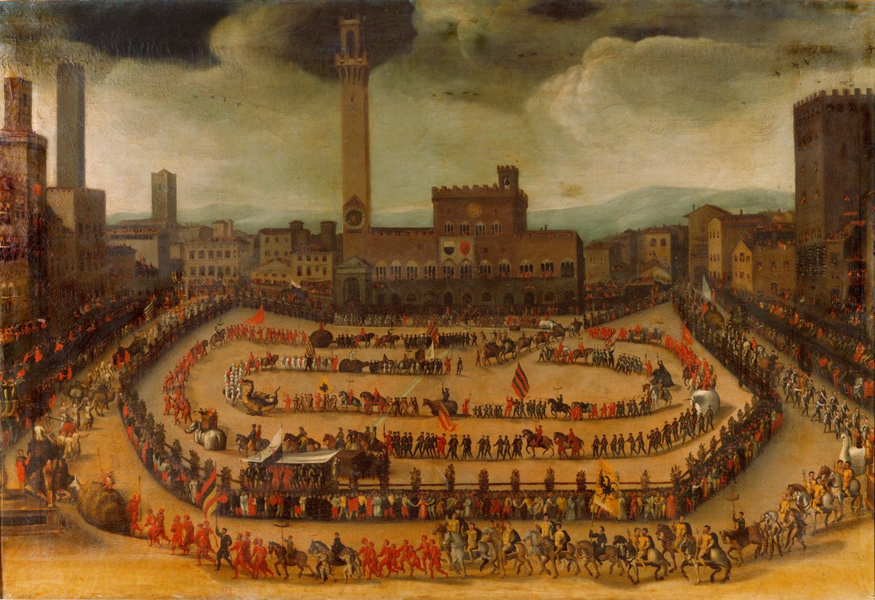 Prozession der Stadtteile von Siena von Vincenzo Rustici