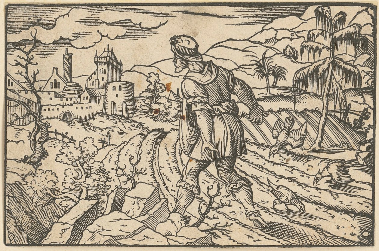 Jesajas Lippen werden von einem Seraph gereinigt [recto]; Jeremias Vision [verso] von Virgil Solis