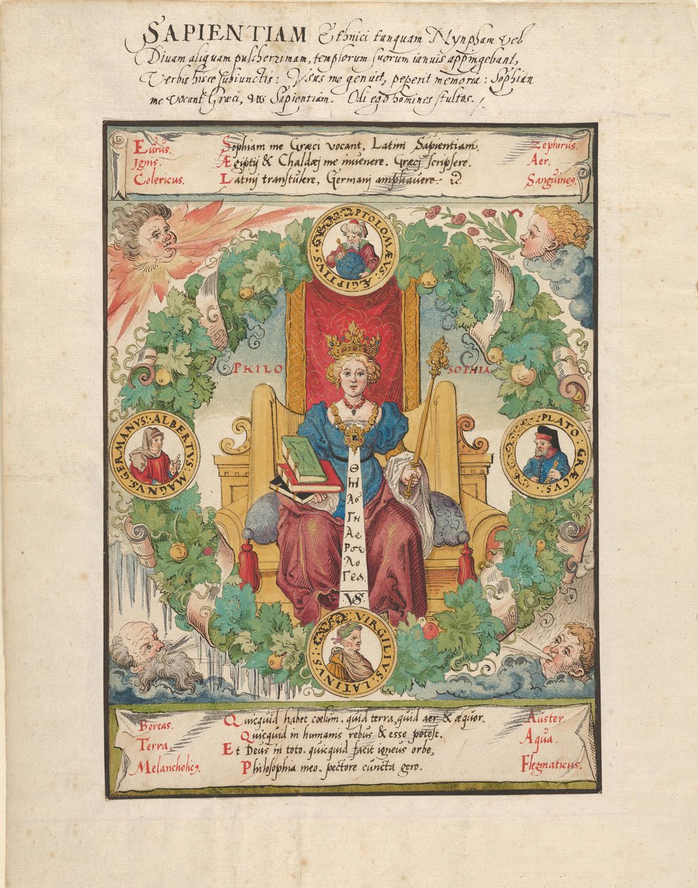 Philosophie auf dem Thron von Virgil Solis