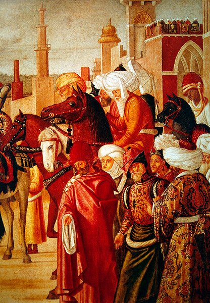 Detail des Triumphs des Heiligen Georg, 1501-07 von Vittore Carpaccio